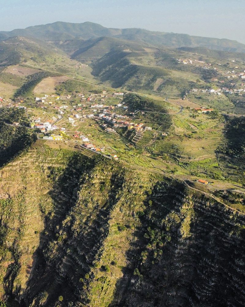 Vista aérea de los espacios naturales protegidos